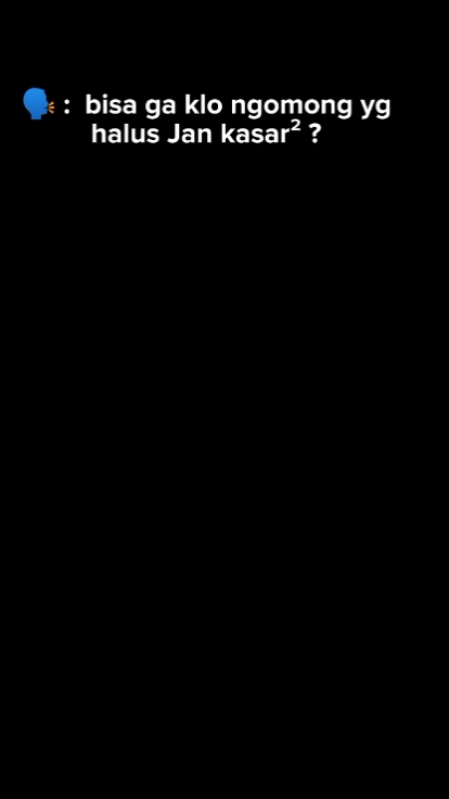 bisa ga klo ngomong 