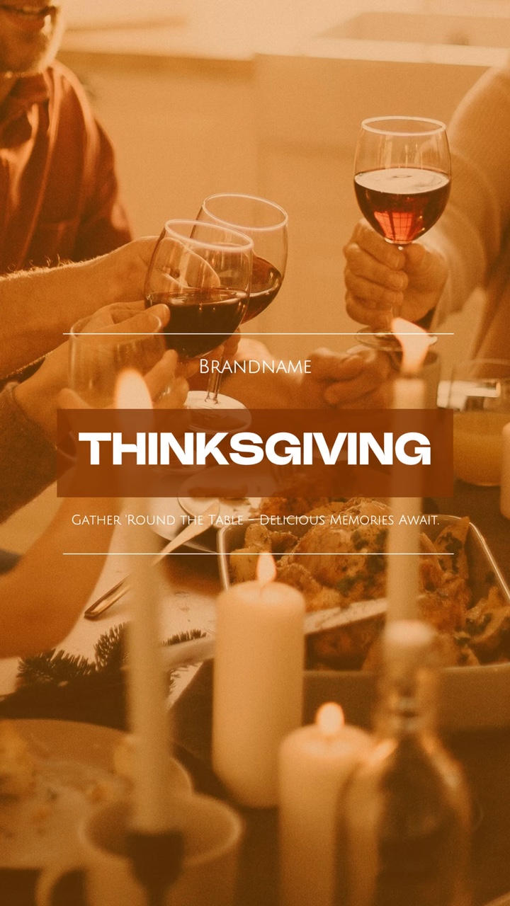 Día de Acción de Gracias Estilo de tono cálido Restaurante Promo Industria Plantilla comercial