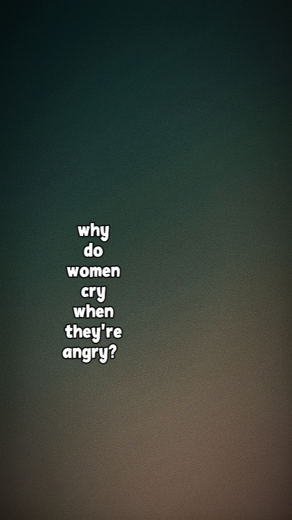¿Por qué lloran las mujeres?