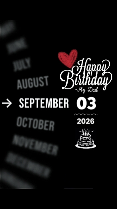 HBD Dad 3 September