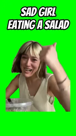 Sad salad girl