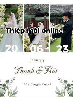 Thiệp mời + ảnh