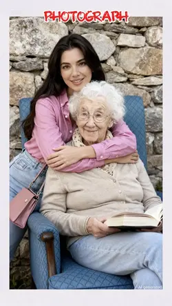 Photograph with mom