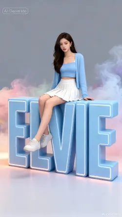 Elvie 3d Name Text