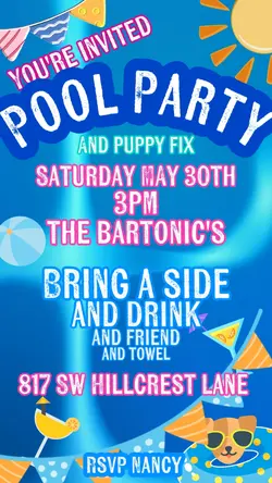 Pool Party Invite