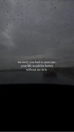 im srry you met me. 