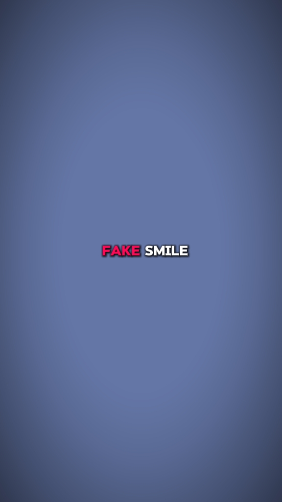 Falso> sorriso real