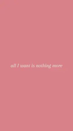 All I want