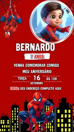 Convite homem aranha
