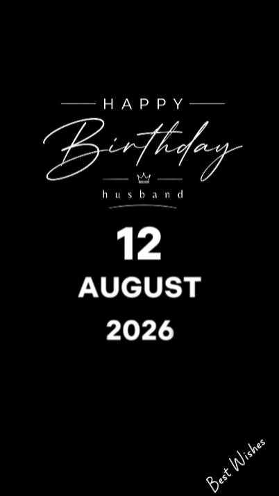 MARIDO HBD 12 DE AGOSTO