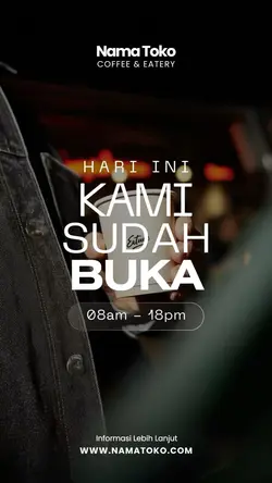 Kami sudah buka 