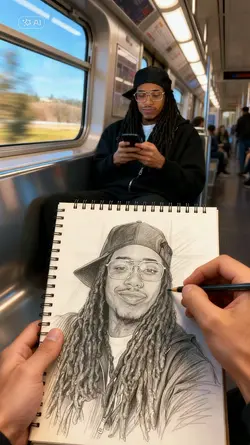 Drawing In Subway