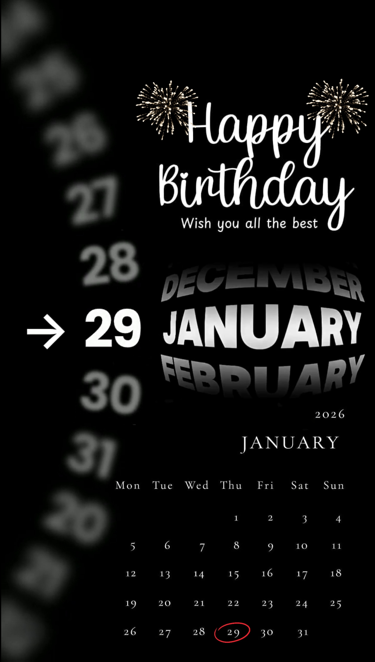 29 JANUARY BIRTHDAY