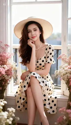 Chụp ảnh với hoa 