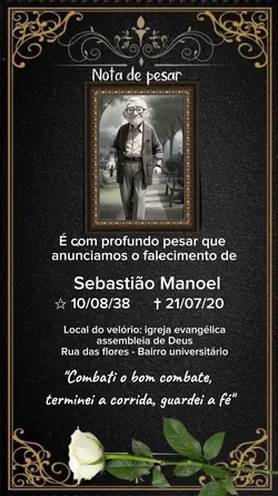 nota de pesar