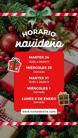 horario navideno