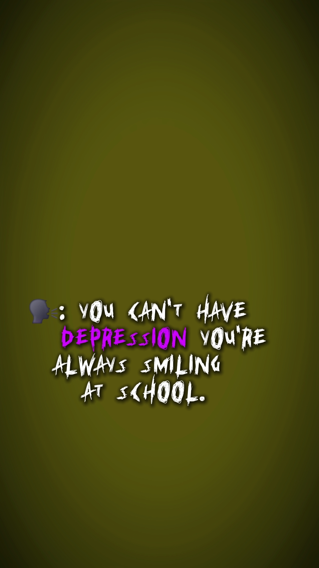 cant have depression