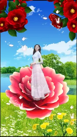 mẫu hoa hồng nở 