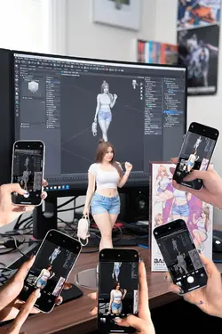 Miniatur 3D bergerak