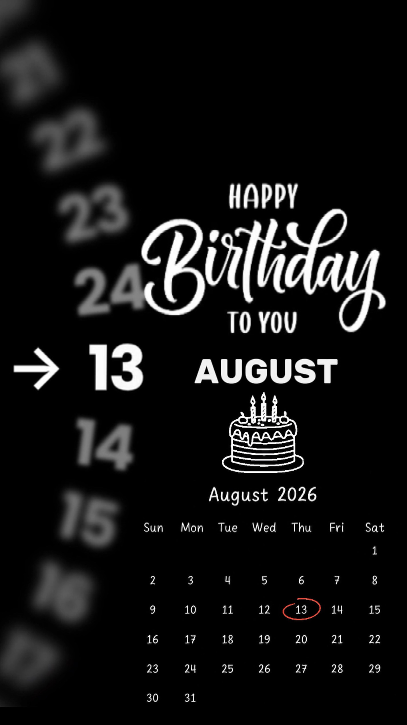 BIRTHDAY 13 AUGUST