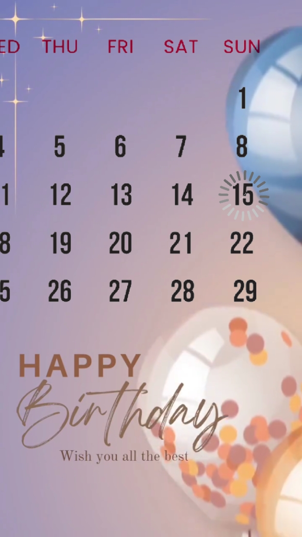 HAPPY BIRTHDAY 15