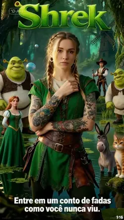 No Pôster do Shrek 
