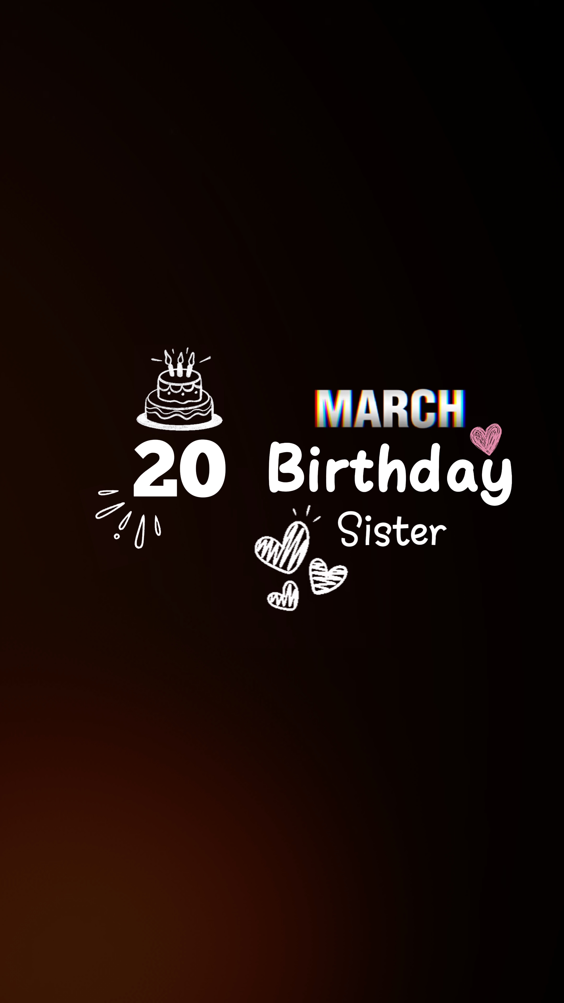 Selamat ulang tahun Kakak, 20 Maret