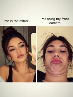 mirror vs front cam