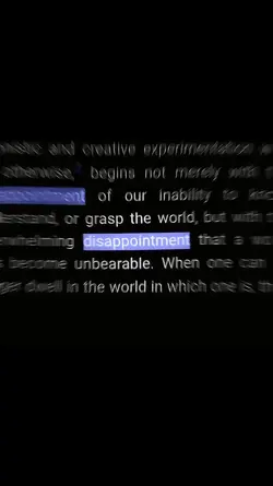 disappointment