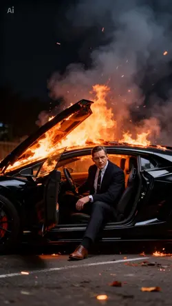 Ai Burning Car