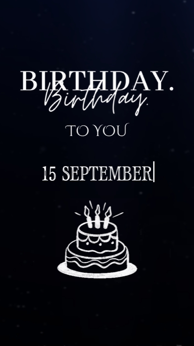 HBD 15 SEPT 2026