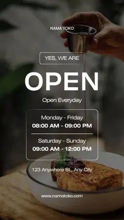 we are open 