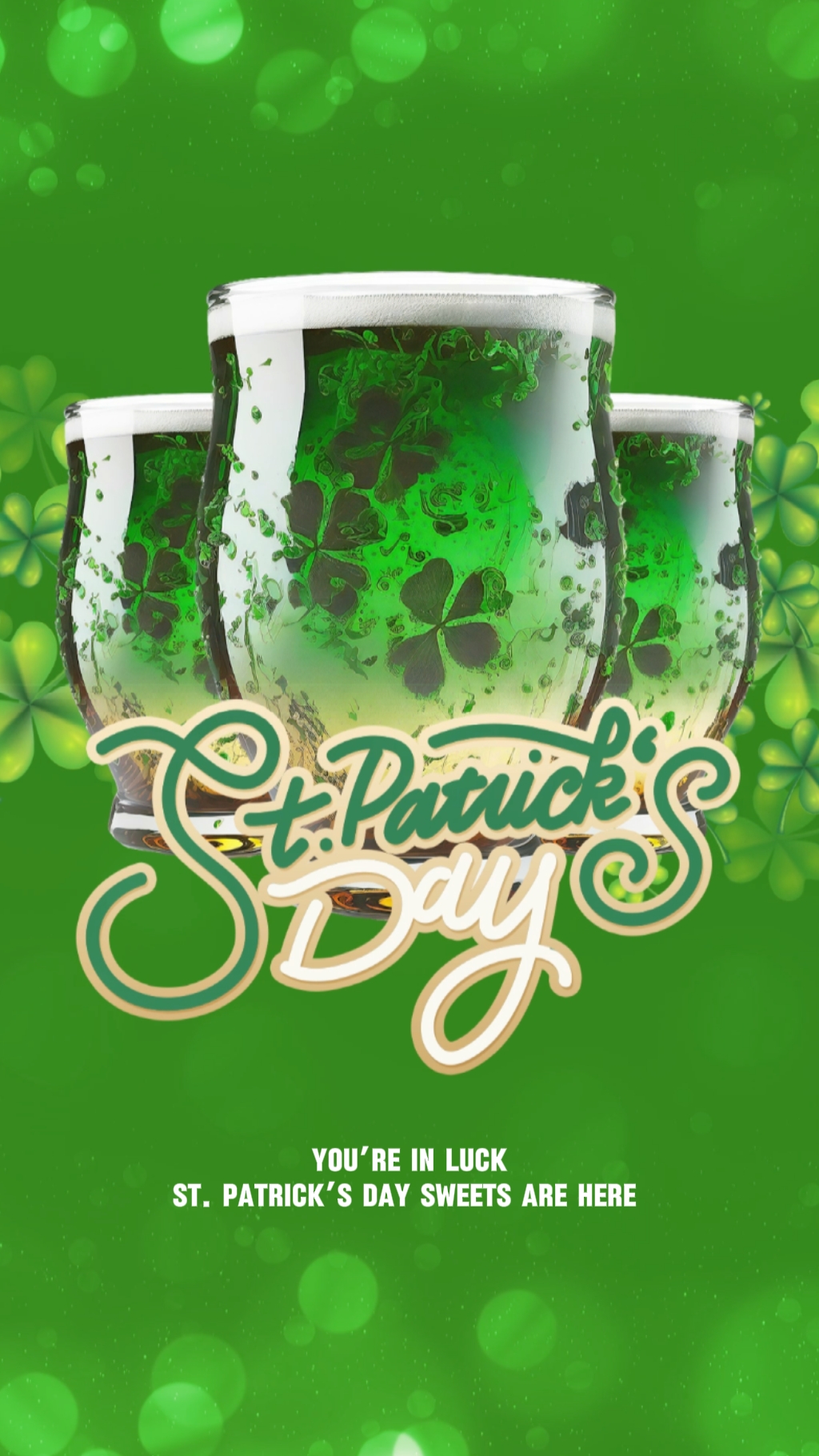 Exhibición creativa del producto del día de San Patricio