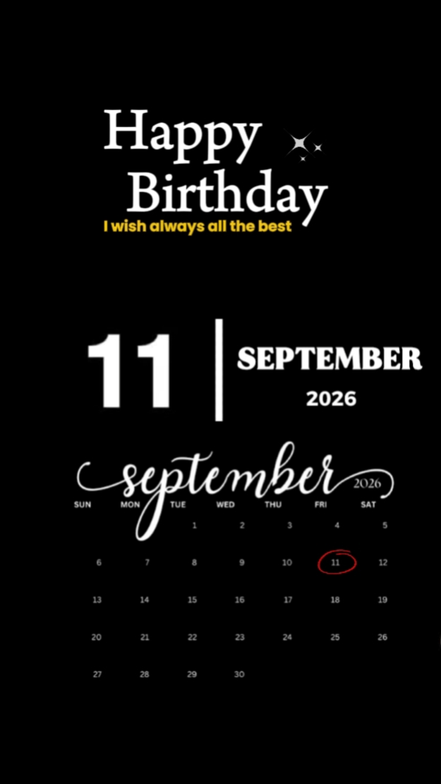 HBD 11 SEPTEMBER 