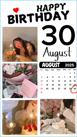 birthday 30 August 