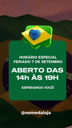 HORÁRIO FERIADO ✨