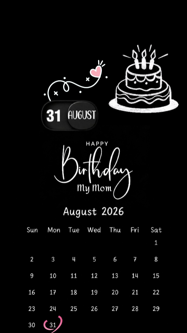 Aniversário mãe 31 de agosto