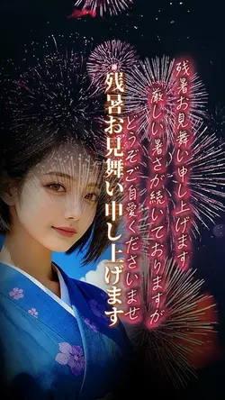 残暑お見舞い申し上げます1クリップ