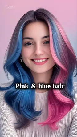 Pink & blue hair
