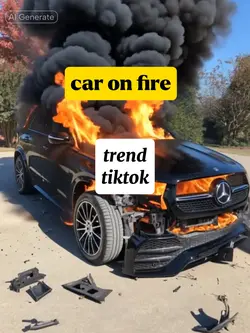 car on fire