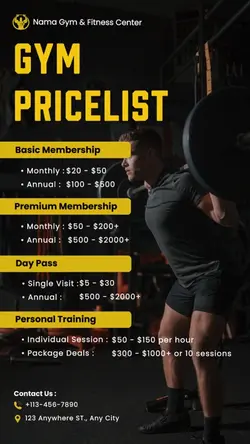 story : pricelist