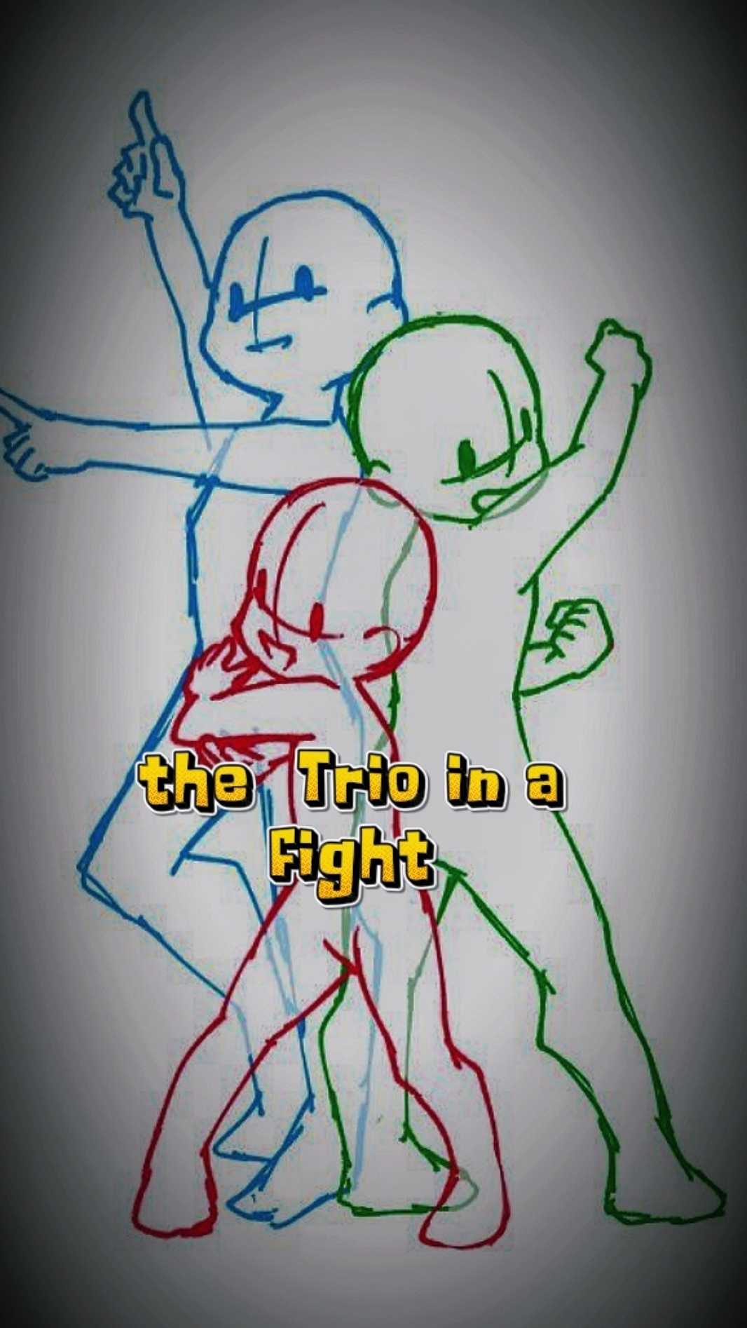 Trio dans un combat