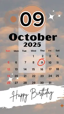 HBD 09 OCTOBER 