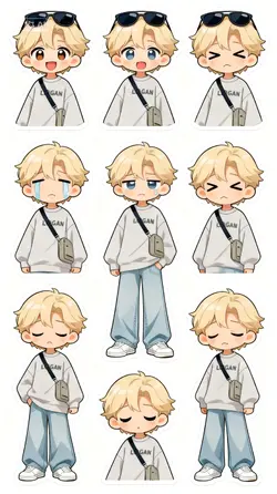 CHIBI BOYS STICKERS