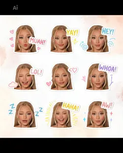 Stiker Trend Face