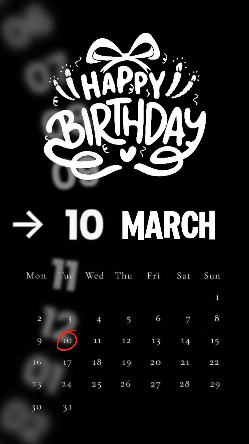 CUMPLEAÑOS 10 DE MARZO