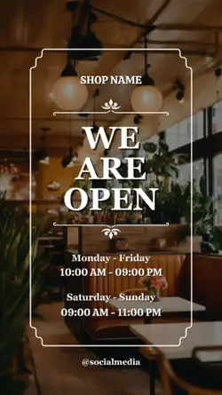 We Are Open 