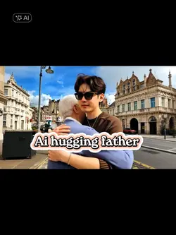 Ai hugging father 