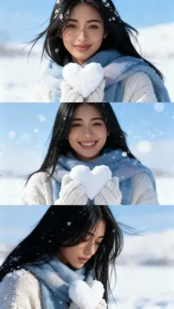 Winter photo collage