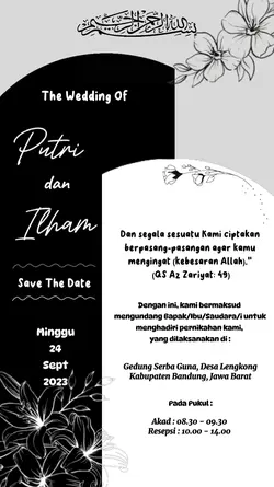 Undangan Hitam Putih